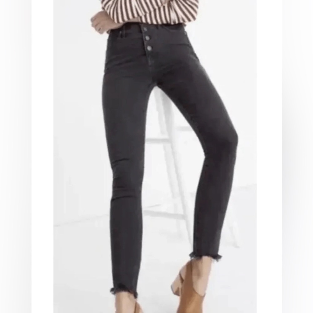 Madewell - 9" Mis-rise Skinny Jeans (gray)